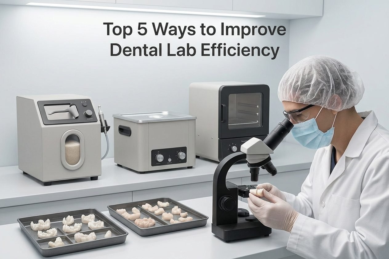 Dental lab efficiency workflow with CAD/CAM and 3D printing tools